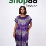 Women's Artisan Hand-Dyed Adire Casual Kaftan Dress