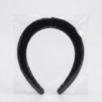 Classic Black Velvet Padded Alice Band