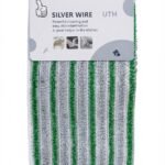 Silver Wire & Green Striped Dishcloth / Cleaning Cloth