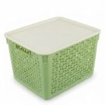 Crate Basket with Cover Lid